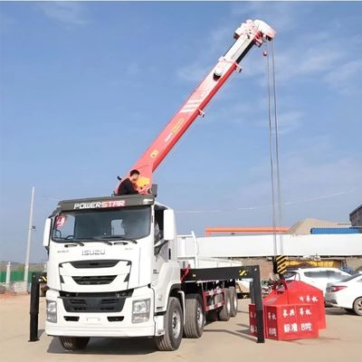 Grue montée sur un camion de 12 tonnes de 10 tonnes avec conception pliable et capacité de charge de 10245x2496x3450m