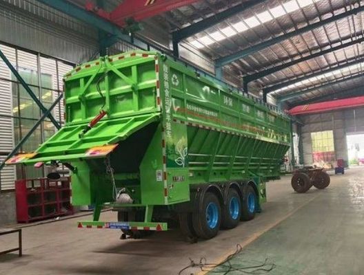 Semi-remorque pour les céréales Arachides blé Charbon Minéraux Autodéchargement du transport des céréales