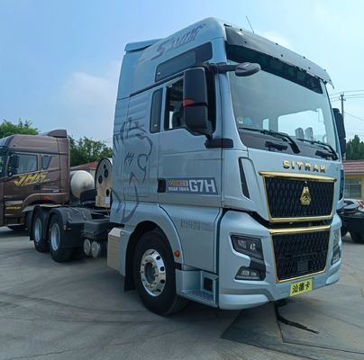 Chassis Sinotruk réduit Shandeka 6X4 camion de transport à traction à gaz pour des charges lourdes