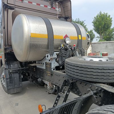 Camion à gaz à libération diesel 4*2 avec direction assistée et boîte de chargement en acier au carbone